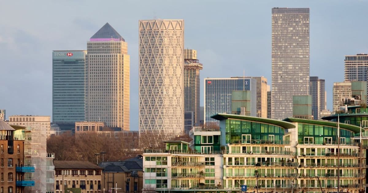 London commercial office building exterior in a central business district
