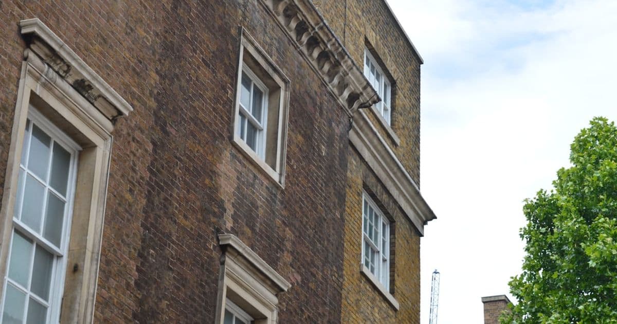 Period terrace houses on a London street, typical residential auction lot