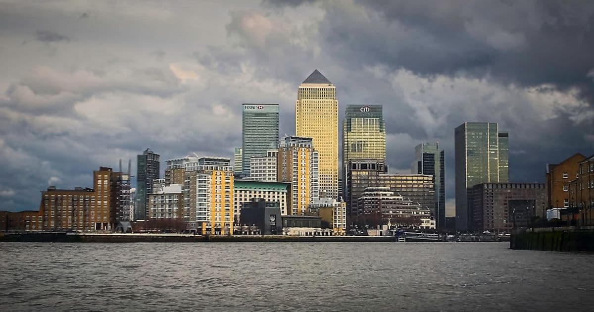 Canary Wharf commercial district London, centre for large structured property transactions