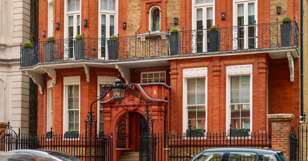 London period terrace exterior on a prime residential street