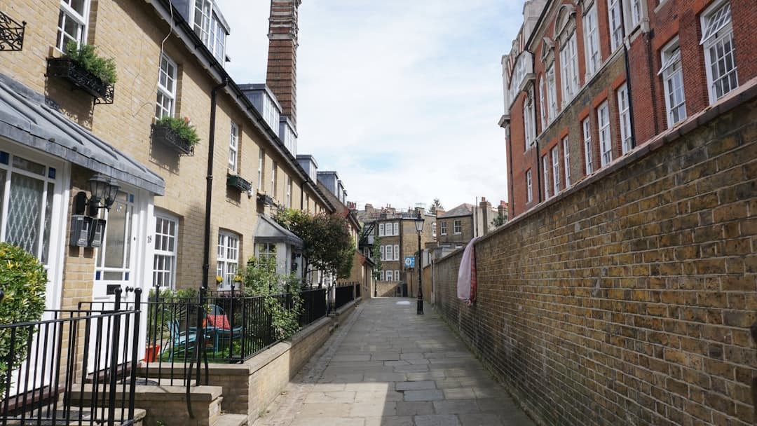 London townhouse exterior on a prime residential street